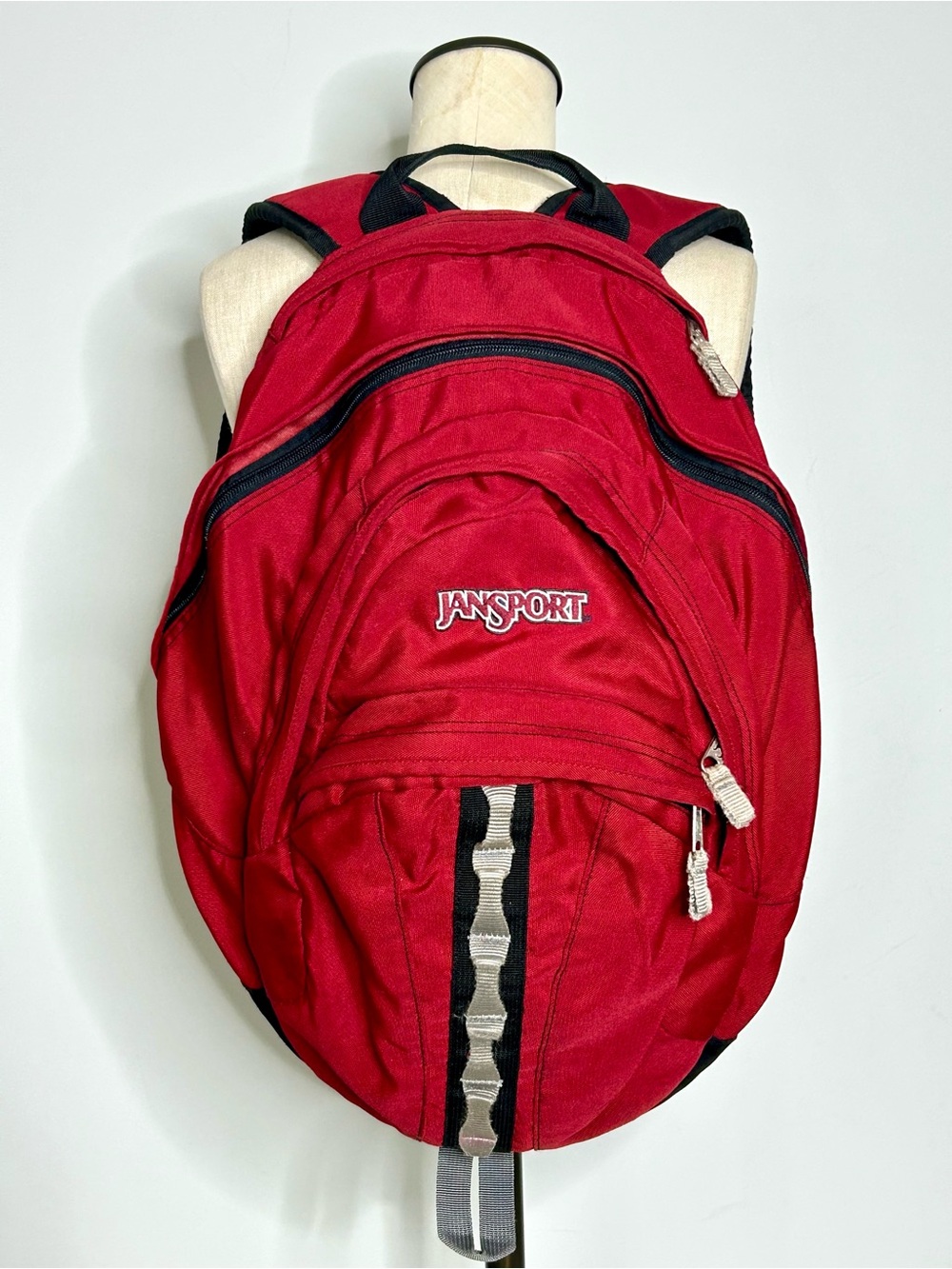 Vintage JanSport Equinox Series Technical Backpack in Red and Black